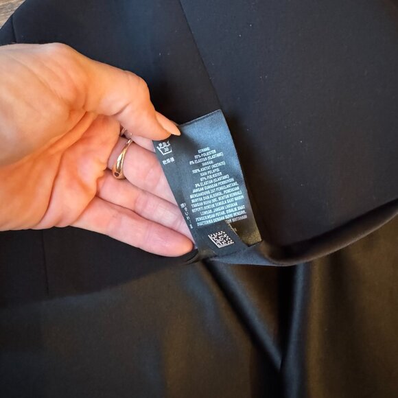 Ted Baker Foppar Short Sleeve Fit-and-Flare Black Dress - Size 3 - Picture 9 of 10